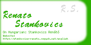 renato stankovics business card