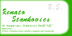 renato stankovics business card